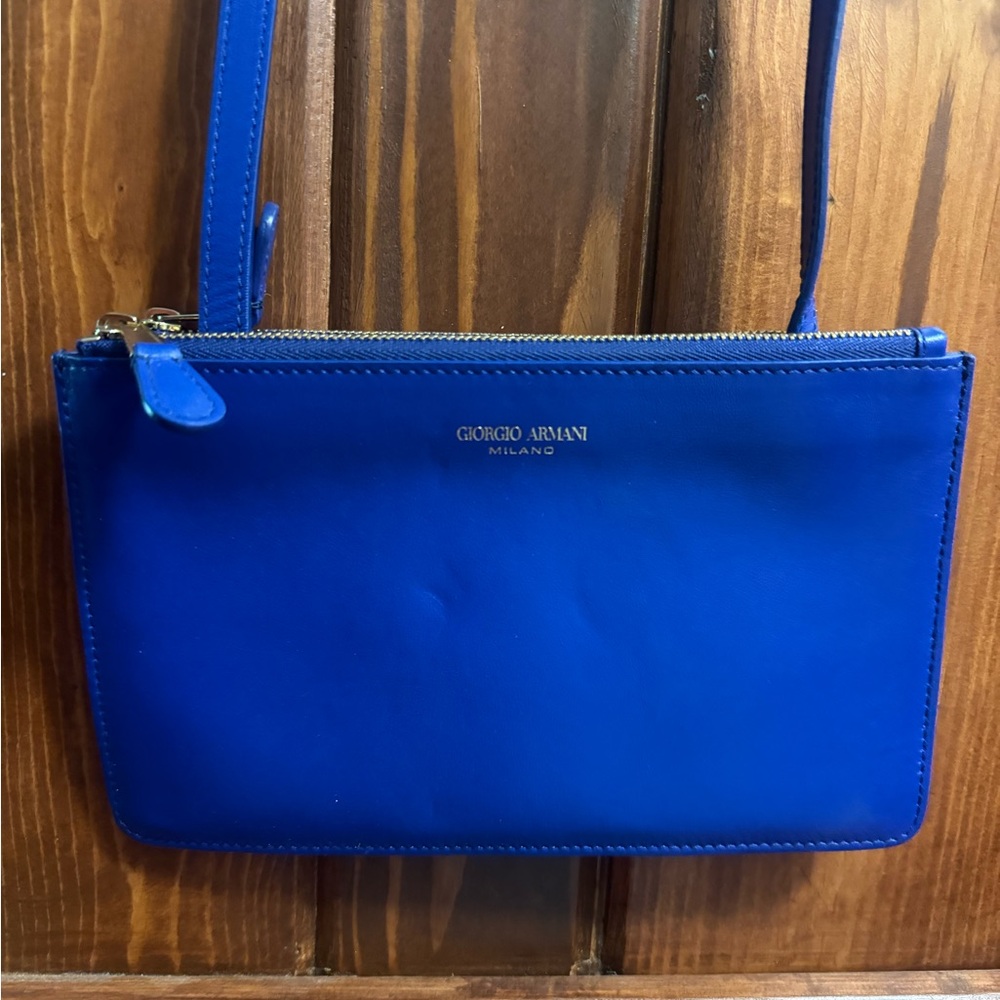 Giorgio Armani Vibrant Blue Crossbody Bag